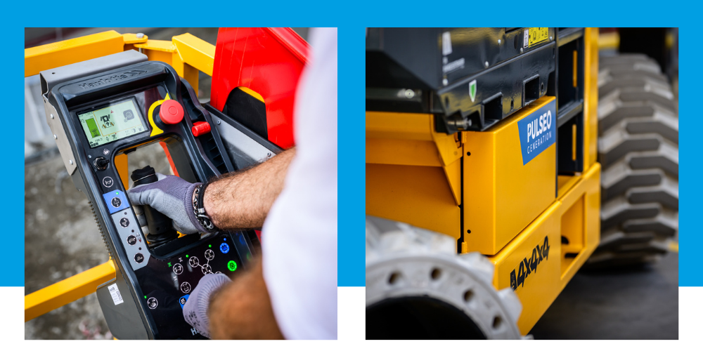 HS21 E intuitive upper control box with screen and non-marking tires